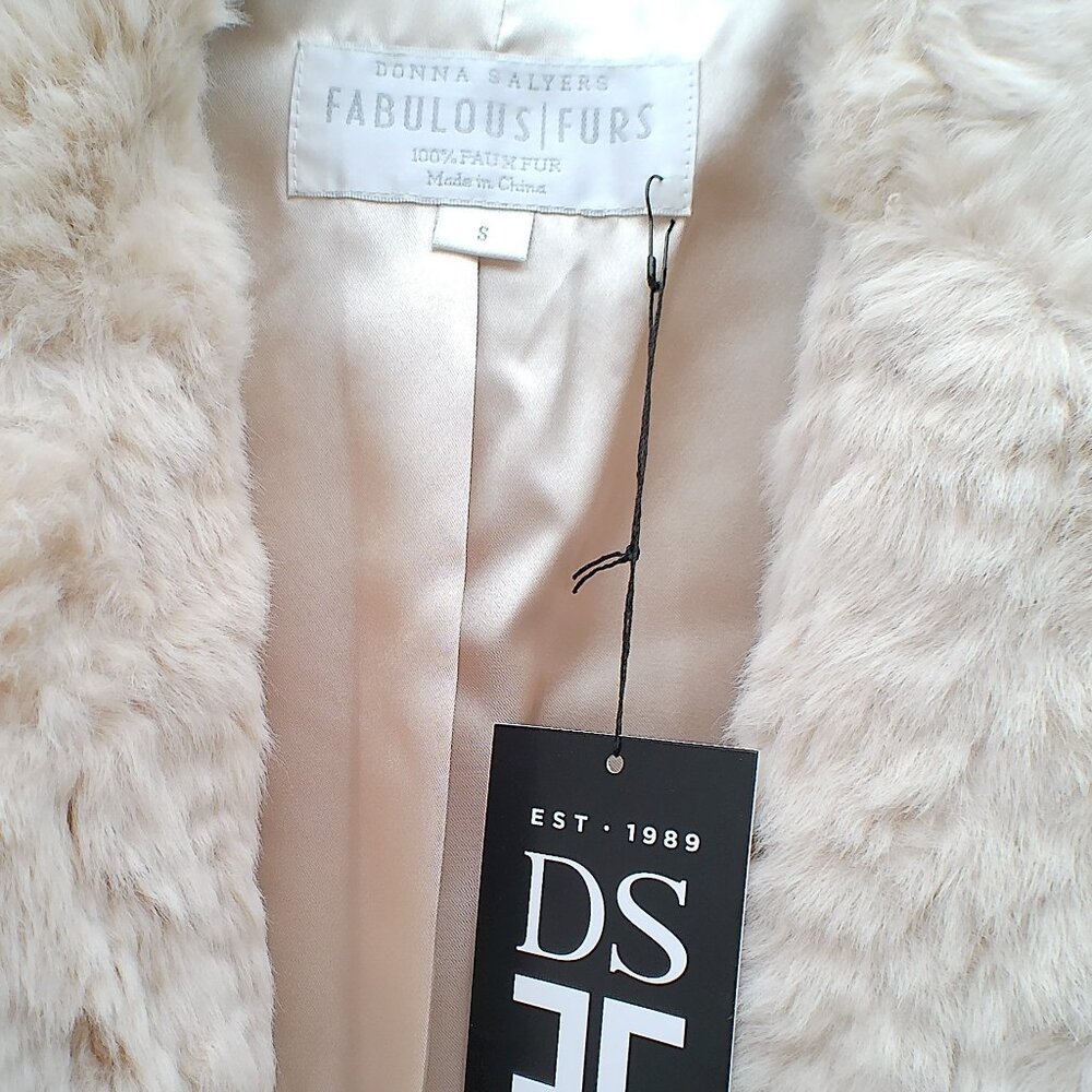 Fabulous Furs Vintage Faux Fur Persian Lamb Knee-Length Coat Size Small - Picture 3 of 10